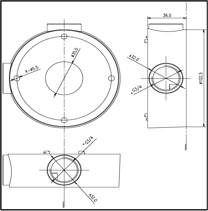 Монтажна основа за камери HIKVISION: DS-1260ZJ