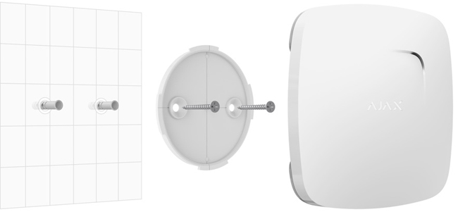 AJAX FireProtect Plus: Безжичен детектор за дим, топлина и въглероден окис с вградена сирена, светлинно и звуково известяване, за вътрешен монтаж