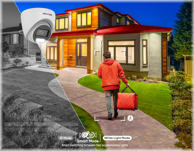 Smart Hybrid Light комбинирано бяло LED осветление ColorVu и инфрачервено осветление