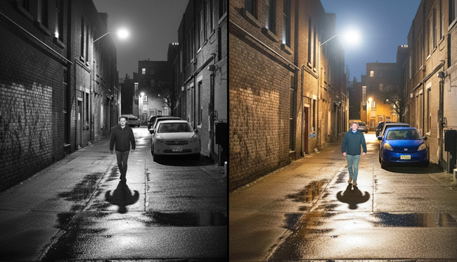 Защо да изберете HD-TVI ColorVu камера със Smart Hybrid Light осветление, вместо обикновена инфрачервена камера