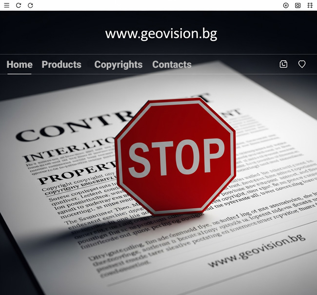 Авторски права на материали в www.geovision.bg