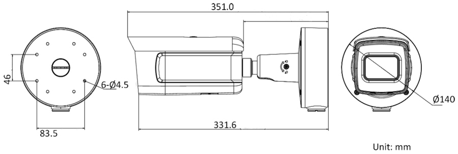 Специализирана ANPR мрежова IP камера HIKVISION iDS-2CD7A46G0/P-IZHSY(C): 4 MPX, DeepInView технология за разпознаване, запис и статистика на регистрационни номера на МПС, обектив 8-32 mm