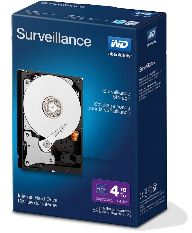 Western Digital PURPLE серия твърди дискове за видеонаблюдение