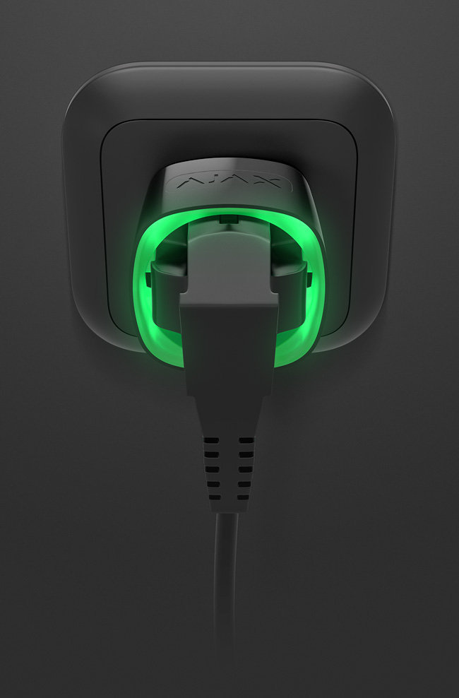 AJAX Socket: Безжичен смарт контакт (тип F) с мониторинг на консумацията на енергия