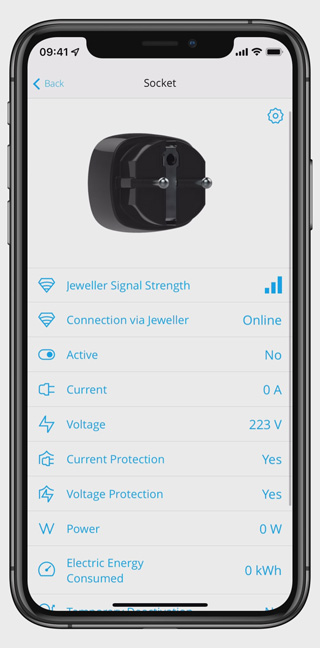 AJAX Socket: Безжичен смарт контакт (тип F) 