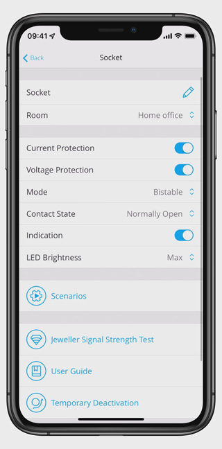 AJAX Socket: Безжичен смарт контакт (тип F) 