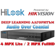 8 канален бюджетен цифров видеорекордер HiLook DVR-208Q-M1. Поддържа 8 HD-TVI камери до 2 MPX + 4 IP камери до 6 MPX. Deep Learning алгоритъм за разпознаване и класификация на хора и превозни средства