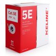 KELine KE300S24-Eca-RLX: Кабел мрежов FTP (F/UTP), Cat.5e, 4x2xAWG24, 300 Mhz, Euroclass Eca, сив, изцяло медни жила, екраниран