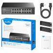 Мрежов суич без PoE захранване CUDY GS1016: 16 x RJ45 LAN порта, скорост 10/100/1000 Mbps