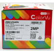 HD-TVI/AHD/CVI/CVBS камера HIKVISION DS-2CE70DF3T-LMFS: 2 MPX, Hybrid Light комбинирано бяло LED осветление ColorVu и инфрачервено осветление до 20 метра, микрофон с Audio Over Coaxial, обектив 2.8 mm