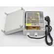Захранващ блок в ПВЦ кутия CV-PSU12V5A: 220 V AC - 12 V DC, 5 A/60 W, стабилизиран, 2 DC изхода, със захранващ кабел