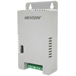 4 канален захранващ блок HIKVISION DS-2FA1225-C4: 150-285 V AC - 12V/13.5C/15V DC, 4 A/48 W, 4 изхода със самовъзстановяващи се предпазители по 1 А/12 W и LED индикация на всеки канал