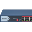 HIKVISION DS-3E0318P-E/M(C): 18 портов суич с 16x10/100 Mbps PoE порта + 1x10/100/1000 Mbps RJ45 uplink порт + 1x10/100/1000 Mbps RJ45 combo порт (RJ45 и SFP). Общ PoE бюджет 130 W