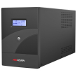 Непрекъсваемо токозахранване /UPS/ HIKVISION DS-UPS3000-R: 3000 VA - 1800 W, Line Interactive технология с автоматичен волт регулатор, симулирана синусоида, 2 батерии 12V/9 Ah, 2 x Шуко