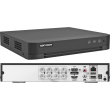 8 канален бюджетен 4K AcuSense цифров видеорекордер HIKVISION iDS-7208HUHI-M1/T. Поддържа 8 HD-TVI камери до 8 MPX + 8 IP камери до 8 MPX. С Audio Over Coaxial