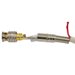 BNC позлатен конектор за коаксиален и микрокоаксиален кабел с винт. Пружинен предпазител ф7 мм