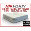 8 канален бюджетен цифров видеорекордер HIKVISION DS-7108HGHI-F1. Поддържа 8 HD-TVI/AHD/CVI камери до 1 мегапиксел или 8 аналогови камери