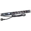 FORMRACK F082PR6SA: 19“ Разклонител с филтър, 6 x 230 V контакта тип Шуко, с ключ и защита от пренапрежение
