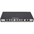 FOLKSAFE FS-S1008EP-2E: 10 портов суич с 8 x 10/100 Mbps PoE порта за IP камери + 2 x 10/100 Mbps uplink порта, до 30 W на порт. Общ PoE капацитет 120 W