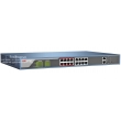 HIKVISION DS-3E1318P-E: Управляем 18 портов суич с 16 x 10/100 Mbps PoE порта + 2 x 1 Gbps uplink порта + 2 SFP, до 30 W на порт. Общ PoE капацитет 230 W