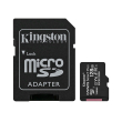 MicroSDHC карта памет: Kingston 128 GB Canvas Select Plus със SD адаптер. Class 10  UHS U1, скорост на четене 100 MB/s, скорост на запис 10 MB/s