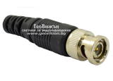 BNC конектор за коаксиален и микрокоаксиален кабел с винт HIKVISION. Гумен предпазител ф7 мм