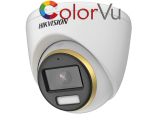 HD-TVI куполна камера HIKVISION DS-2CE72KF3T: 5 MPX 2960x1665 px. ColorVu технология с бяло LED осветление до 40 метра, обектив 3.6 mm