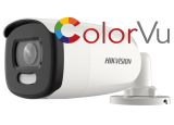 HD-TVI/AHD/CVI/CVBS корпусна камера HIKVISION DS-2CE12HFT-F28: 5 MPX 2560x1944. ColorVu технология с бяло LED осветление до 40 метра, обектив 2.8 mm, Ultra Low Light