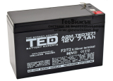 Оловна акумулаторна батерия TED AGM TED1271: 12V, 7.1 Ah