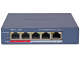 HIKVISION DS-3E1105P-EI/M  V2: Управляем 5 портов суич с 4 x 10/100 Mbps PoE порта + 1 x 10/100 Mbps uplink порт. До 30 W на порт. Общ PoE бюджет 45 W