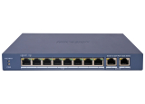 HIKVISION DS-3E1310P-EI/M: Управляем 10 портов суич с 8 x 10/100 Mbps PoE порта + 2 x 10/100/1000 Mbps uplink порта, до 30 W на порт. Общ PoE бюджет 60 W