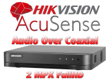 4 канален бюджетен AcuSense цифров видеорекордер HIKVISION iDS-7204HQHI-M1/T. Поддържа 4 HD-TVI камери до 2 MPX + 4 IP камери до 6 MPX. Периметрова защита, разпознаване на лица