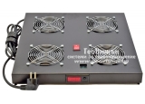 FORMRACK F024F4T: Вентилаторен блок с 4 вентилатора и термостат за стоящи 19' шкафове