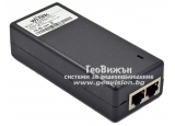 Wi-Tek WI-POE51-48V: PoE инжектор за захранване на IP камери с 1 x 10/100/1000 Mbps PoE порт + 1 x 10/100/1000 Mbps uplink порт, DC48V - 24 W