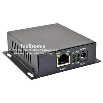 Wi-Tek WI-PE31E: 2 портов PoE удължител на Ethernet сигнал и PoE захранване до 100 метра. 1 x 10/100 Mbps PoE ВХОД IEEE 802.3af/at 30 W и 2 x 10/100 Mbps PoE ИЗХОД