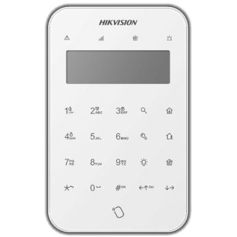 HIKVISION DS-PK1-LT-WE: Безжична клавиатура с LED бутони и LCD дисплей за панели AX PRO