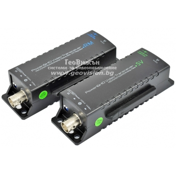 UTEPO UTP101PV-HD5 - 1 канален активен приемник и предавател за пренос на видео сигнал и захранване DC12V 0.8Amp по UTP кабел