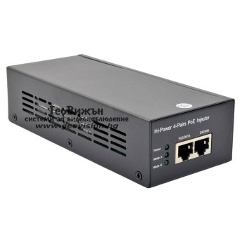 Cudy POE300: Hi-PoE PoE инжектор за захранване на IP камери с 1 x 10/100/1000 Mbps PoE порт + 1 x 10/100/1000 Mbps uplink порт, DC53V - 60 W