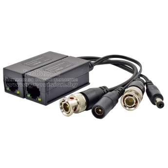 TENDTOP TT-201PV-F: 1 канален пасивен видео трансмитер и рисийвър за пренос на видео сигнал и захранване по UTP кабел