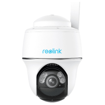 Безжична въртяща камера REOLINK Go G440: 8 MPX, обектив 2.8 mm, БЯЛО и инфрачервено осветление до 10 метра, с микрофон, слот за MicroSD карта памет, 4G LTE модем и слот на СИМ карта, вградени батерии