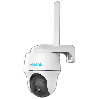 Безжична въртяща камера REOLINK Go G430: 4 MPX, обектив 2.8 mm, инфрачервено осветление до 10 метра, с микрофон, слот за MicroSD карта памет, 4G LTE модем и слот на СИМ карта, вградени батерии