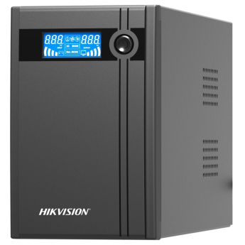 Непрекъсваемо токозахранване /UPS/ HIKVISION DS-UPS2000: 2000VA - 1200 Watt, Line Interactive технология, симулирана синусоида, 4 x Шуко изходящи контакта, 2 батерии 12V/9 Ah