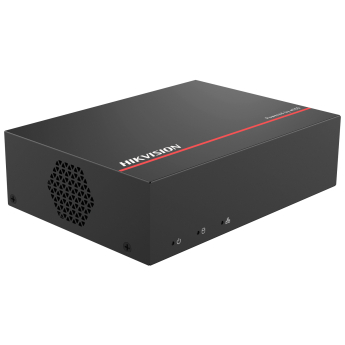 4 канален AcuSense цифров видеорекордер HIKVISION iDS-E04HQHI-XD. Поддържа 4 HD-TVI камери до 2 MPX + 1 IP камера до 6 MPX. Вграден 1 TB eSSD диск. С Audio Over Coaxial. Възможност за монтаж в МПС