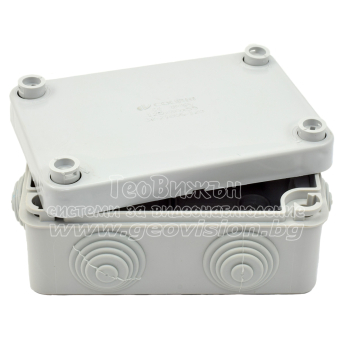 Кутия с капак на винтове COURBI 32-21006-120: 120x80x55 mm. Прахо и влагозащитена - IP55