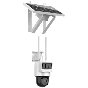 Автономна 4G IP камера HIKVISION DS-2DE2C400IWG-K/4G/C05S10: 4 MPX, LTE със слот за СИМ карта, соларен панел, литиева батерия, инфрачервено осветление до 30 метра, обектив 2.8 mm, микрофон и говорител