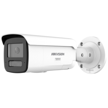 Мрежова IP камера HIKVISION DS-2CD2T47G3-LIS2UY/SL: 4 MPX, AcuSense 3.0, ColorVu 3.0 със Smart Hybrid Light осветление до 60 метра, обектив 4 mm, двоен микрофон, алармена светлина и говорител