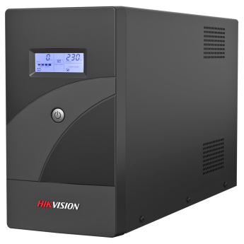 Непрекъсваемо токозахранване /UPS/ HIKVISION DS-UPS2000-R: 2000 VA - 1200 W, Line Interactive технология с автоматичен волт регулатор, симулирана синусоида, 2 батерии 12V/9 Ah, 4 x Шуко