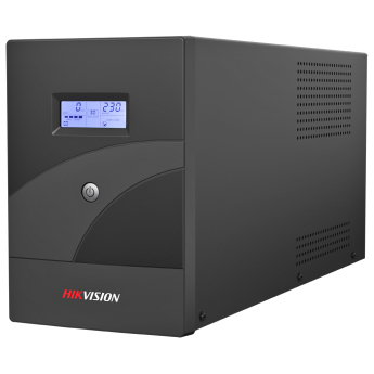 Непрекъсваемо токозахранване /UPS/ HIKVISION DS-UPS3000-R: 3000 VA - 1800 W, Line Interactive технология с автоматичен волт регулатор, симулирана синусоида, 2 батерии 12V/9 Ah, 2 x Шуко