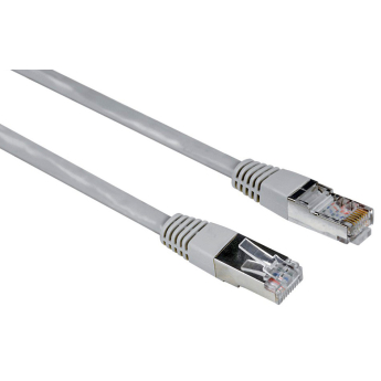 Мрежов LAN кабел HAMA: F/UTP cat.5e, кримпнати RJ45 конектори, екраниран, 30 метра