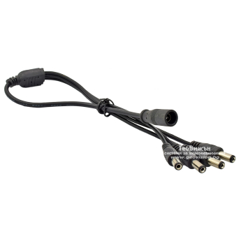 Разклонителна захранваща букса 1 вход и 4 изхода 5.5 x 2.1 mm: TT-F52